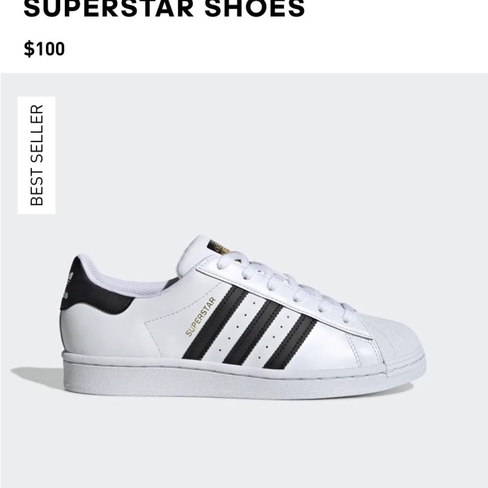 Adidas SuperStar Womens Stripe Black and White Shoes Size US 5.5 - Picture 13 of 15